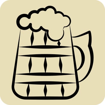 Icon Beer. related to Celtic symbol. hand drawn style. simple design editable. simple illustration vector