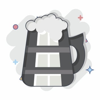 Icon Beer. related to Celtic symbol. comic style. simple design editable. simple illustration vector