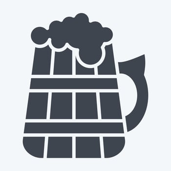 Icon Beer. related to Celtic symbol. glyph style. simple design editable. simple illustration vector