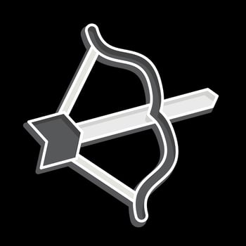 Icon Archery. related to Celtic symbol. glossy style. simple design editable. simple illustration vector