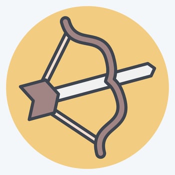 Icon Archery. related to Celtic symbol. color mate style. simple design editable. simple illustration vector