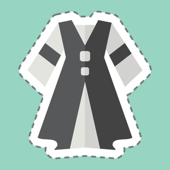 Sticker line cut Dress. related to Celtic symbol. simple design editable. simple illustration vector