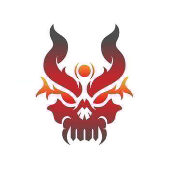 Demon logo icon design vector