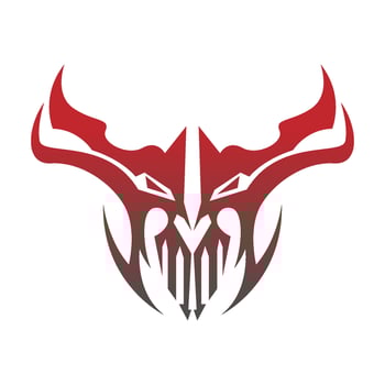 Demon logo icon design vector