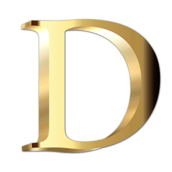 golden letter d png