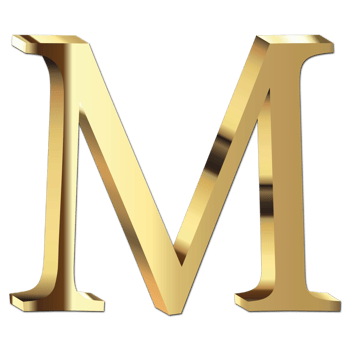 golden letter m png