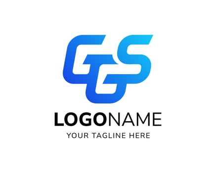 Vector abstract ggs letter logo. minimalist ggs monogram logo design template