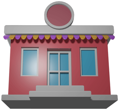 3D illustration render building layout pavilion or city office png