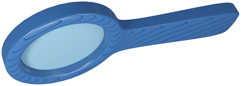 3D illustration rendering measuring device magnifying glass or loupe on a transparent background png