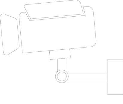 Closed Circuit Television CCTV Camera icon for Security concept. vector