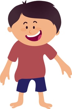 Cartoon character of a little boy. vector