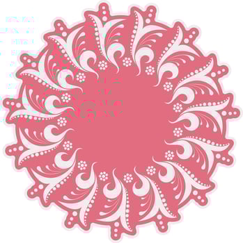 Floral design pattern on pink color background. vector
