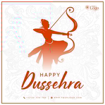 Illustration of happy Dussehra greeting Card vector design