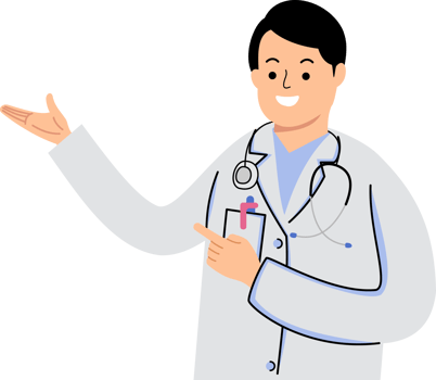 young man doctor in uniform showing blank space or healthcare consultation and presentation concept png