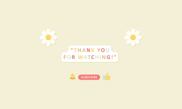 Animated End Screen. For Video Template, Background, End Screen, Channel, Banner. vector