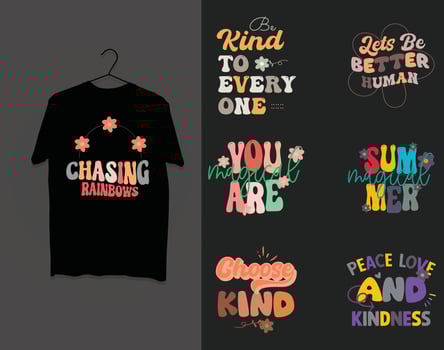 positive lettering quote t-shirt design pro vector