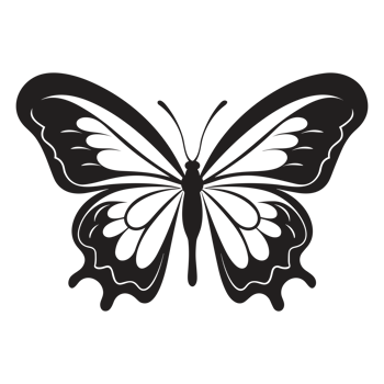 Beautiful Butterfly Silhouette - png