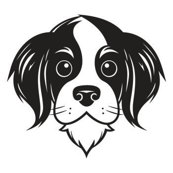 Beautiful Dog Face Silhouette - png