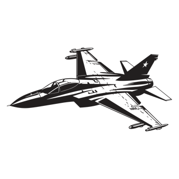 Beautiful Fighter Jet Silhouette - png