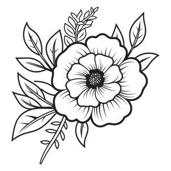 Beautiful Floral Silhouette - png