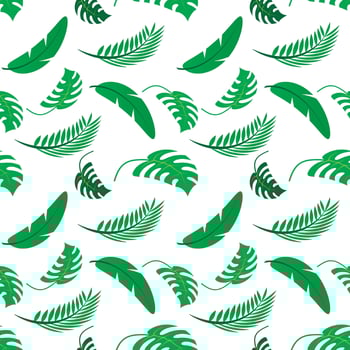 leaves floral seamless pettern background design vector