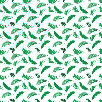 leaves floral seamless pettern background design vector