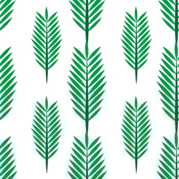 palm leaves floral seamless pettern background design vector