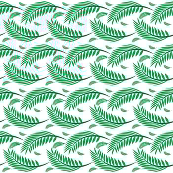 palm leaves floral seamless pettern background design vector