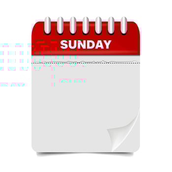 Desk portrait holiday calendar mockup template, wall calendar. Red blank calendar with folds and page tear marks vector