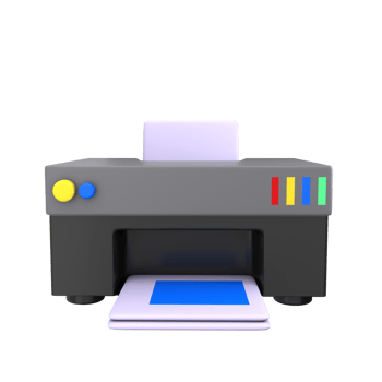 Printing Machine 3D Icon png