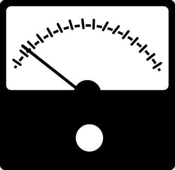 Speedometer in black and white color. vector