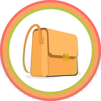Illustration of a hand bag. vector