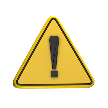 Warning 3D Icon illustration png