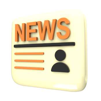 News 3D Icon illustration png