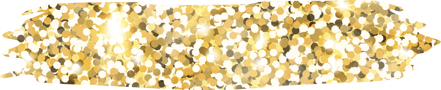 Abstract shiny gold glitter stroke design element. Golden color dust texture stain for holiday decoration, flyer, poster, greeting card, background, wallpaper. Shiny paint stroke fashion illustration. png