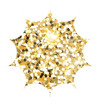 Star sparkle shiny gold glitter shape design element. Golden color dust texture form for holiday decoration, flyer, poster, greeting card, background, wallpaper. Shiny paint Birthday illustration. png