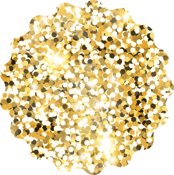 Star sparkle shiny gold glitter shape design element. Golden color dust texture form for holiday decoration, flyer, poster, greeting card, background, wallpaper. Shiny paint Birthday illustration. png