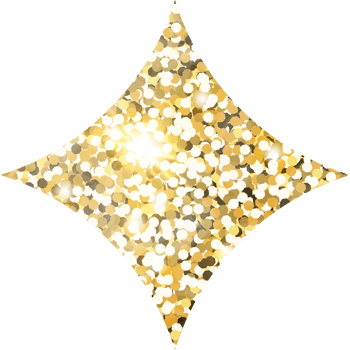 Star sparkle shiny gold glitter shape design element. Golden color dust texture form for holiday decoration, flyer, poster, greeting card, background, wallpaper. Shiny paint Birthday illustration. png
