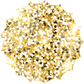 Star sparkle shiny gold glitter shape design element. Golden color dust texture form for holiday decoration, flyer, poster, greeting card, background, wallpaper. Shiny paint Birthday illustration. png