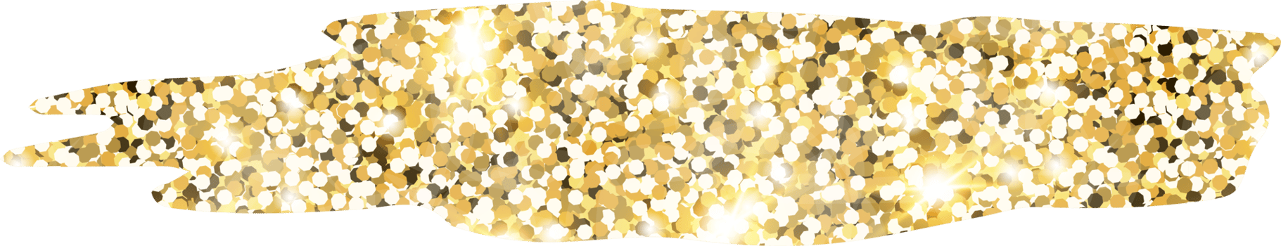 Abstract shiny gold glitter stroke design element. Golden color dust texture stain for holiday decoration, flyer, poster, greeting card, background, wallpaper. Shiny paint stroke fashion illustration. png