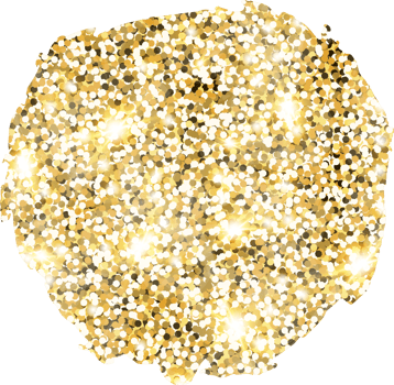 Abstract shiny gold glitter stain design element. Golden color dust texture spot for holiday decoration, flyer, poster, greeting card, background, wallpaper. Shiny paint stroke fashion illustration. png