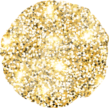 Abstract shiny gold glitter stain design element. Golden color dust texture spot for holiday decoration, flyer, poster, greeting card, background, wallpaper. Shiny paint stroke fashion illustration. png