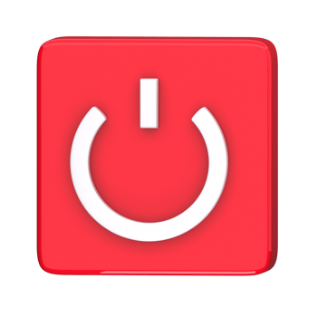Power Button 3D Icon illustration png