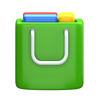 Shopping Bag 3D Icon illustration png