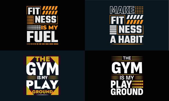 best typography t shirt design for gym, fitness inspiration and motivation vector