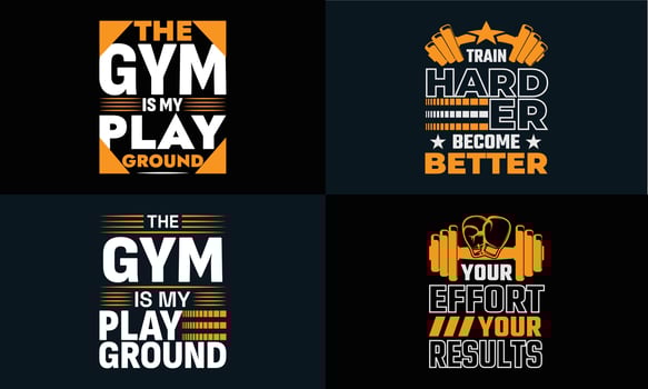 best typography t shirt design for gym, fitness inspiration and motivation vector