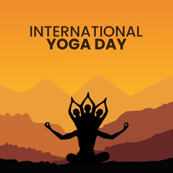 vector design International Yoga Day. flat design. flat ilustration.