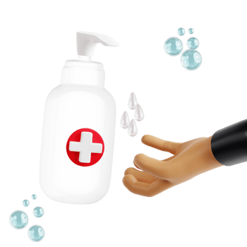 Hand sanitizer 3d medical and healthcare icon png