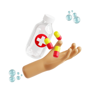 Medicine bottle 3d medical and healthcare icon png
