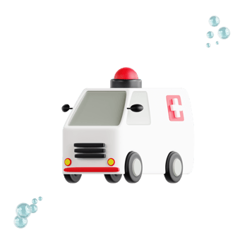 Ambulance vehicle 3d medical and healthcare icon png